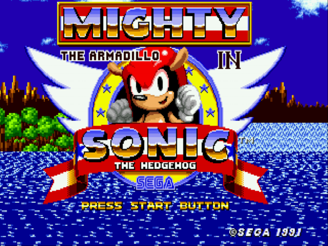 Mighty the Armadillo in Sonic 1 (Aquaslash